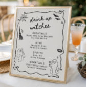 彼女はブーのハロウィーンのブライダルシャワー飲み物を見つけた ポスター