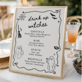 彼女はブーのハロウィーンのブライダルシャワー飲み物を見つけた ポスター