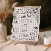 彼女はブーのハロウィーンのブライダルシャワー飲み物を見つけた ポスター