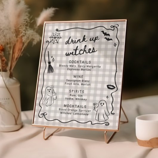 彼女はブーのハロウィーンのブライダルシャワー飲み物を見つけた ポスター