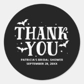 彼女はブーのハロウィーンブライダルシャワーを見つけた ラウンドシール (正面)