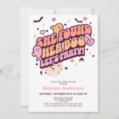 彼女はブーのハロウィーンブライダルシャワーを見つけた 招待状 (正面)