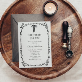 彼女はブーのハロウィーンブライダルシャワーを見つけた 招待状