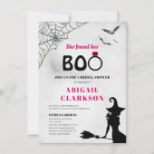 彼女はブーのハロウィーンブライダルシャワーを見つけた 招待状 (正面)