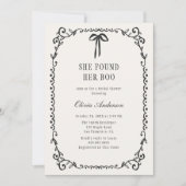 彼女はブーのハロウィーンブライダルシャワーを見つけた 招待状 (正面)