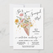 彼女はブーケブライダルシャワーをスクープされた 招待状 (正面)
