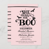 彼女はブーブライダルシャワー予算招待状を見つけた (正面/裏面)