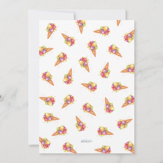 彼女はブ得ライダルシャワーの招待状をスクープした 招待状 (裏面)