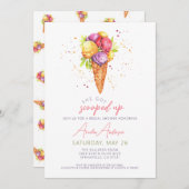 彼女はブ得ライダルシャワーの招待状をスクープした 招待状 (正面/裏面)