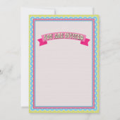 彼女はベビーシャワー招待状に行ポップ・アートのく 招待状 (裏面)