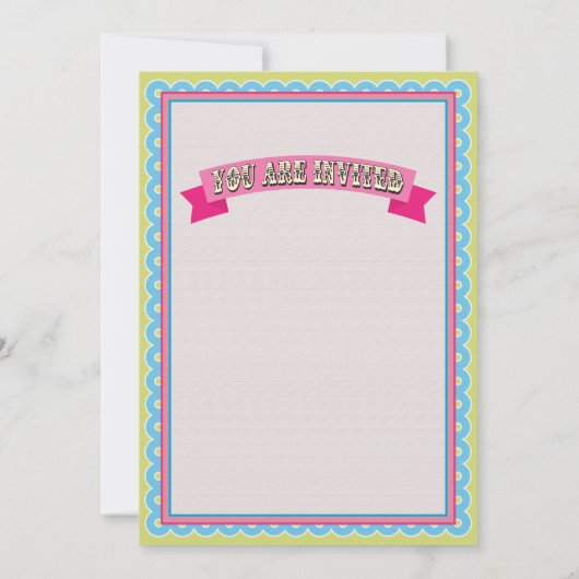 彼女はベビーシャワー招待状に行ポップ・アートのく 招待状 (裏面)