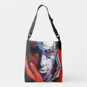 彼女はペンキの遺体袋で汚れました クロスボディバッグ (裏面)