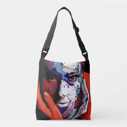 彼女はペンキの遺体袋で汚れました クロスボディバッグ (正面)