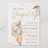 彼女はボホアイスブライダルシャワーをスクープ 招待状 (正面)