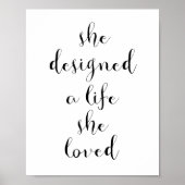 彼女はポスターが大好きな生活をデザインした ポスター (正面)