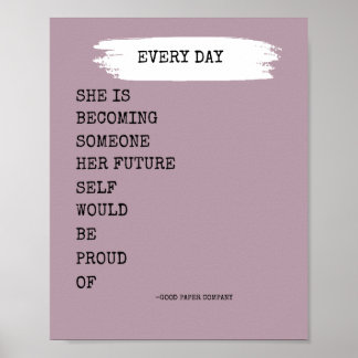 彼女はポスターにやる気を起こさせるなる ポスター