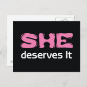 彼女はポストカードに値する ポストカード (正面/裏面)