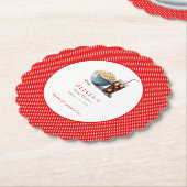 彼女はポップコーンポップ・アートのソーダの赤ちゃんシャワーを開こうとしている ペーパーコースター (アングル)