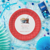 彼女はポップコーンポップ・アートのソーダの赤ちゃんシャワーを開こうとしている ペーパープレート (パーティー)