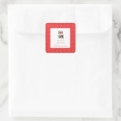 彼女はポップコーンポップ・アートのソーダの赤んポップ・アートのだシャワーを開こうとしている スクエアシール (バッグ)