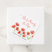 彼女はポピーの花ポップ・アートの春赤ちゃんシャワー準備ができている フェイバータグ (インサイチュ)