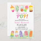 彼女はポプシクルの準備ができていポップ・アートのる 招待状 (正面/裏面)