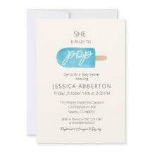 彼女はポプシクルの赤ポップ・アートのちゃんシャワーの準備ができている