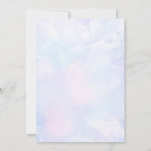 彼女はポプシクルポップ・アートのの赤ちゃんシャワーの水色に準備ができている 招待状 (裏面)