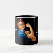"彼女はマグ"主張しました ツートーンマグカップ (中央)