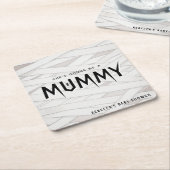 彼女はママのハロウィーンの赤ちゃんシャワーになる スクエアペーパーコースター (アングル)