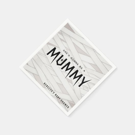 彼女はママのハロウィーンの赤ちゃんシャワーになる スタンダードカクテルナプキン (角)