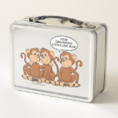 彼女はママサルにおもしろい見える メタルランチボックス (裏面)