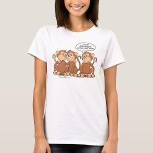 彼女はママサルにおもしろい見える Tシャツ