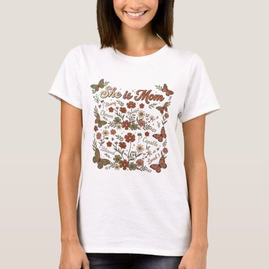 彼女はママ 強く 選ばれし 有能 Tシャツ (正面)