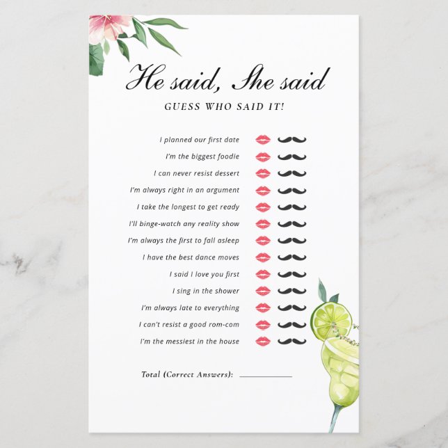 彼女はマルガリータ・メキシコのブライダルゲームを言った (正面)