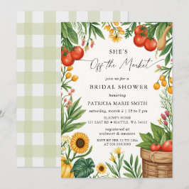 彼女はマーケットから卒業 - ファーマーズマーケットのブライズシャワー 招待状