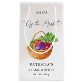 彼女はマーケットから去った ブライダルシャワー スモールペーパーバッグ (正面)