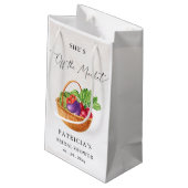 彼女はマーケットから去った 農家市場 ブライダルシャワー スモールペーパーバッグ (裏面アングル)