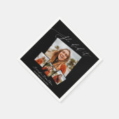 彼女はミニマルな写真を行ったグラードパーティー スタンダードカクテルナプキン (角)