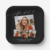 彼女はミニマルな写真を行ったグラードパーティー ペーパープレート (正面)