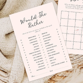 彼女はミニマルむしろブライダルシャワー試合を望む