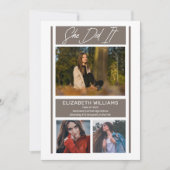 彼女はミニマルシンプル主義のGreige卒業した 案内状 (正面)