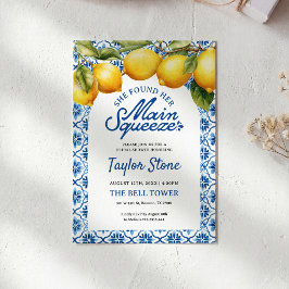 彼女はメインパートナーを見つけた レモン ブライダルシャワー 招待状