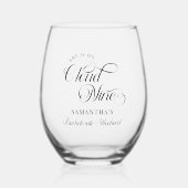 彼女はモダン雲の9のバチェロレッテ週末に来ている ステムなしワイングラス (正面)