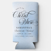 彼女はモダン雲の9のバチェロレッテ週末に来ている スリム缶クーラー (裏面)