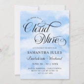 彼女はモダン雲の9のバチェロレッテ週末に来ている 招待状 (正面)