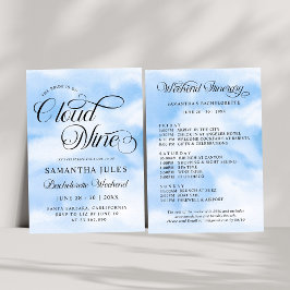 彼女はモダン雲の9のバチェロレッテ週末に来ている 招待状