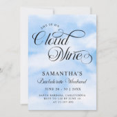 彼女はモダン雲の9のバチェロレッテ週末に来ている 招待状 (正面)