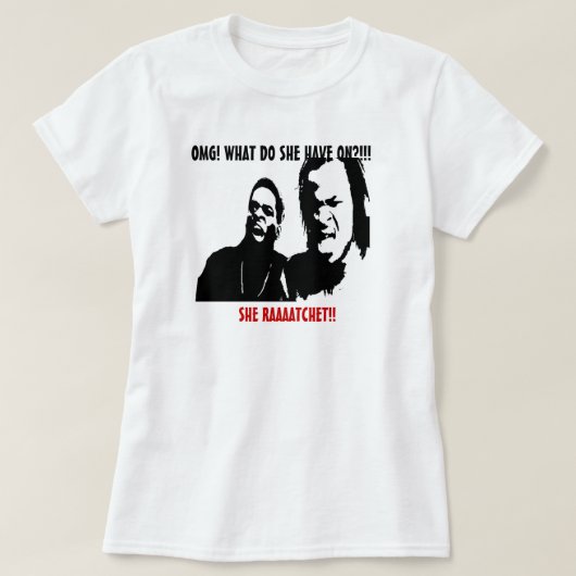 彼女はラチェットをつけます Tシャツ (デザイン正面)