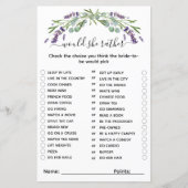 彼女はラベンダーのブライダルシャワー (正面)